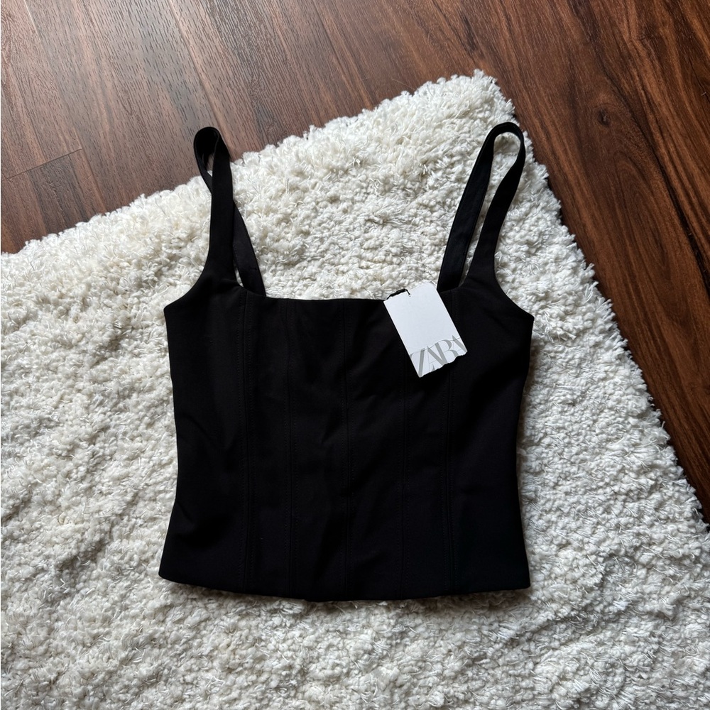 Zara Elegant Black Tank Top